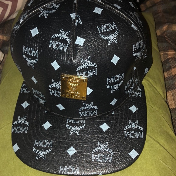 mcm leather hat